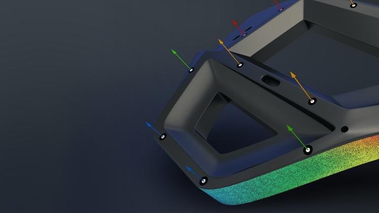 CORRELATE visualisation of component displacement and surface strain