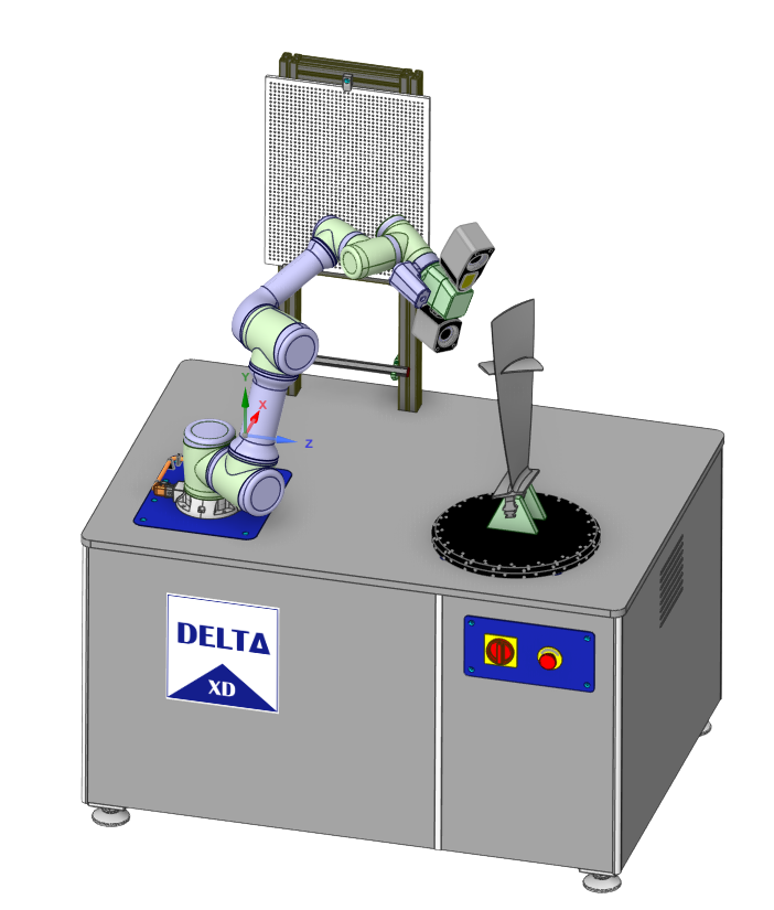 Delta XD project-specific automated ZEISS T-SCAN hawk 2 scanning system with robot and rotary table