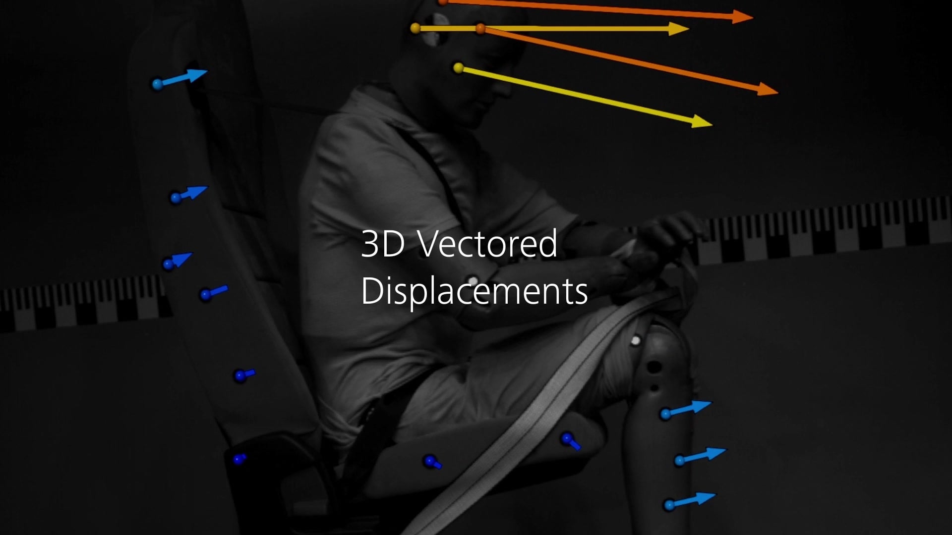 CORRELATE sled-test motion vectors with displacement and motion curves